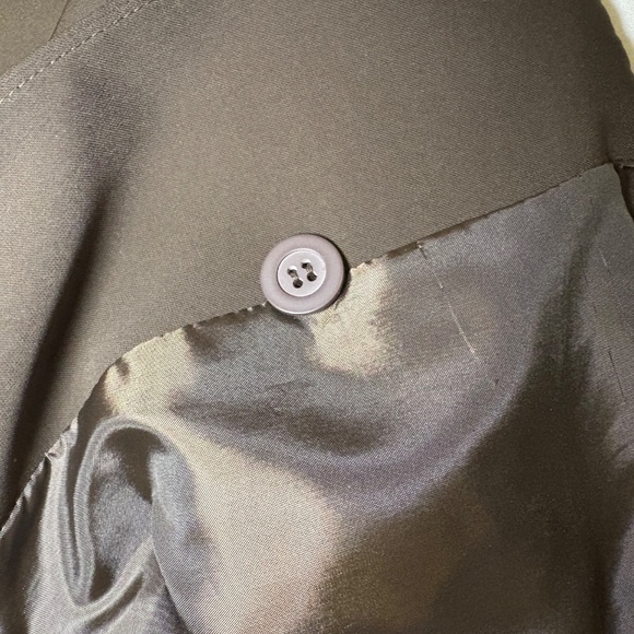 Apostrophe Brown Suit Size 4 Jacket/Skirt Set 4 Button Notched Lapel Blazer - Picture 9 of 12